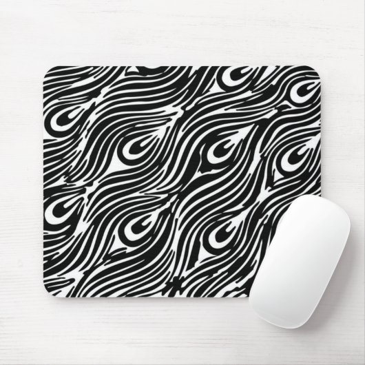 Schwarz-Weiß-Muster Mousepad (Mit Mouse)