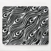 Schwarz-Weiß-Muster Mousepad (Vorne)