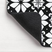 Schwarz-Weiß-Muster Mousepad (Ecke)