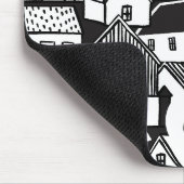 Schwarz-Weiß-Muster Mousepad (Ecke)