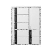 Schwarz-Weiß-Muster Muster Wochenplaner Pad Notizblock (Rotiert)