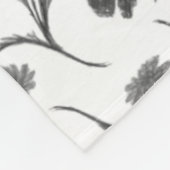 Schwarz-Weiß-Muster - Name und Monogramm Fleecedecke (Ecke)