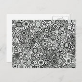 Schwarz-Weiß-Muster | Neue Adresskarte Ankündigungspostkarte (Vorne/Hinten)