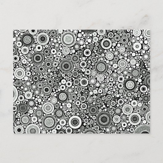 Schwarz-Weiß-Muster | Neue Adresskarte Ankündigungspostkarte (Vorderseite)