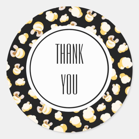 Schwarz-Weiß-Muster Personalisiert Runder Aufkleber (Vorderseite)