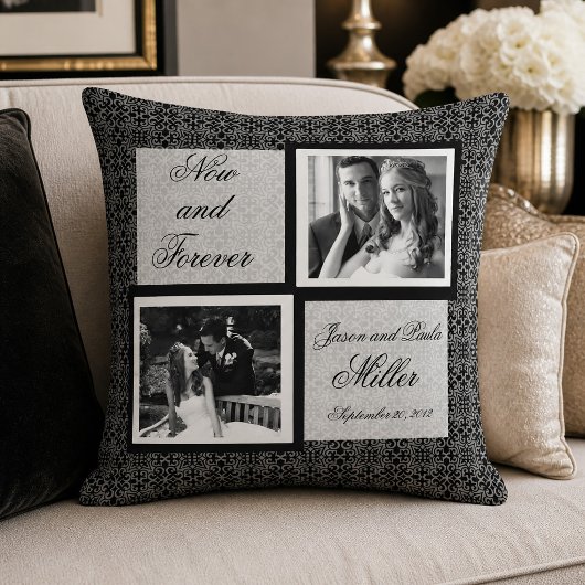 Schwarz-Weiß-Muster-Pillow Kissen