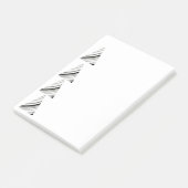 Schwarz-Weiß-Muster Post-it Klebezettel (angewinkelt)
