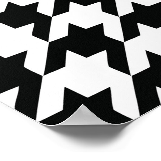 Schwarz-Weiß-Muster Poster (Ecke)