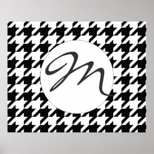 Schwarz-Weiß-Muster Poster