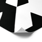 Schwarz-Weiß-Muster Poster (Ecke)