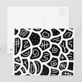 Schwarz-Weiß-Muster Postkarte (Vorne/Hinten)