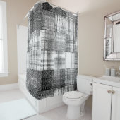 Schwarz-Weiß-Muster Quilt Textur Muster Duschvorhang (Beispiel)
