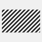 Schwarz-Weiß-Muster Rechteckiger Aufkleber (Vorderseite)