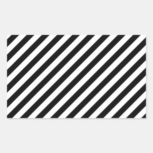 Schwarz-Weiß-Muster Rechteckiger Aufkleber (Vorderseite)
