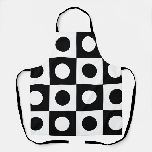Schwarz-Weiß-Muster Schürze (Vorderseite)