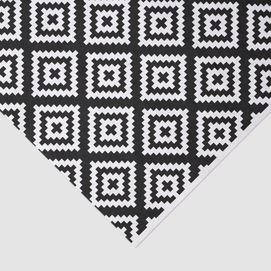 Schwarz-Weiß-Muster Seidenpapier (Ausschnitt)