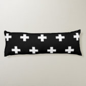 Schwarz-Weiß-Muster Seitenschläferkissen (Rückseite)