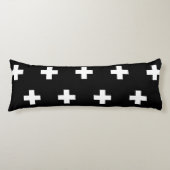 Schwarz-Weiß-Muster Seitenschläferkissen (Vorderseite)