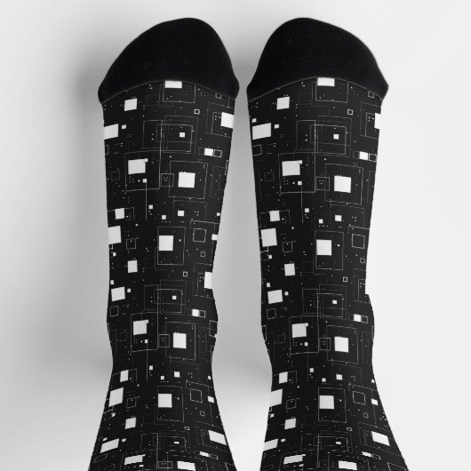Schwarz-Weiß-Muster Socken (Oben)