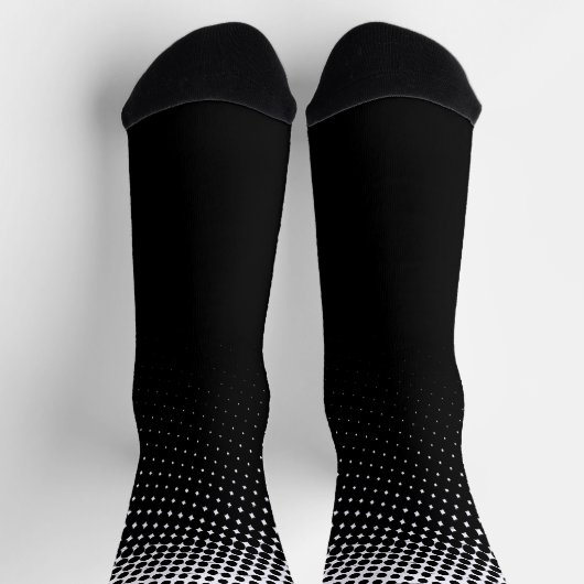 Schwarz-Weiß-Muster Socken (Oben)