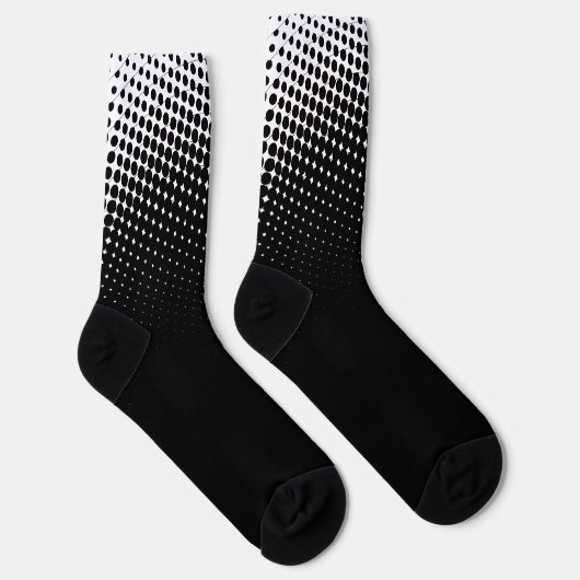Schwarz-Weiß-Muster Socken (Rechts)