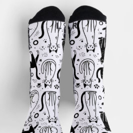 Schwarz-Weiß-Muster-Socken - Stilvoll Socken