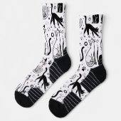 Schwarz-Weiß-Muster-Socken - Stilvoll Socken (Links)