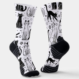 Schwarz-Weiß-Muster-Socken - Stilvoll Socken