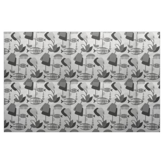 Schwarz-Weiß-Muster Stoff (Fat Quarter (45,7 x 55,9 cm))