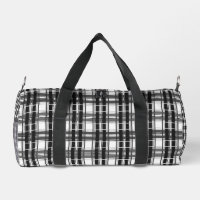 Schwarz-Weiß-Muster Tartan-Geometrie überprüft