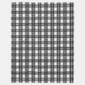 Schwarz-Weiß-Muster Tartan-Geometrie überprüft Fleecedecke (Vorderseite)