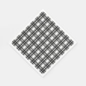 Schwarz-Weiß-Muster Tartan-Geometrie überprüft Serviette (Ecke)