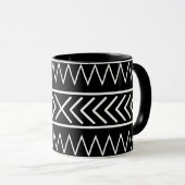 Schwarz-Weiß-Muster Tasse (VorderseiteRechts)