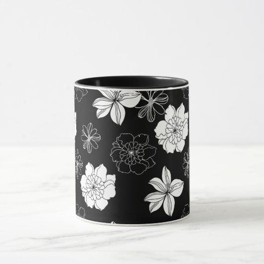 Schwarz-Weiß-Muster Tasse (Zentrum)