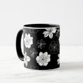 Schwarz-Weiß-Muster Tasse (Vorderseite Links)