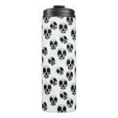 Schwarz-Weiß-Muster-Thermotumbler Thermosbecher (Vorderseite)