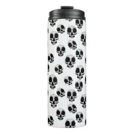 Schwarz-Weiß-Muster-Thermotumbler Thermosbecher