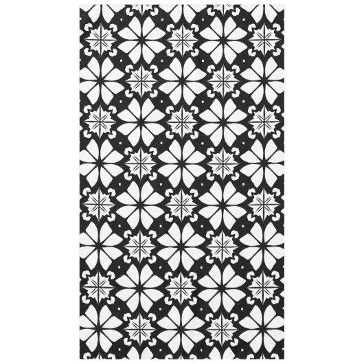 Schwarz-Weiß-Muster Tischdecke (Vorderseite)