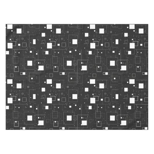 Schwarz-Weiß-Muster Tischdecke (Vorderseite (Horizontal))