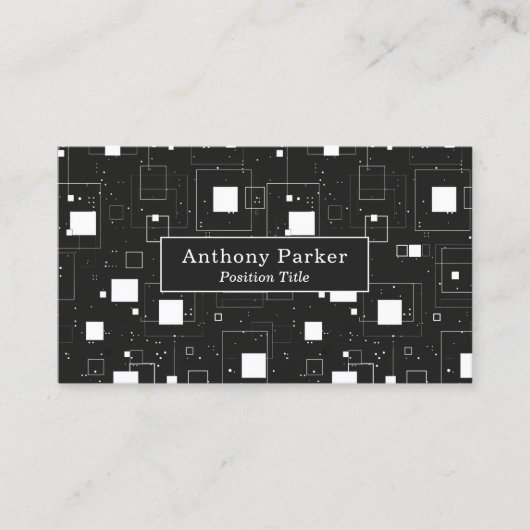 Schwarz-Weiß-Muster Visitenkarte (Vorderseite)