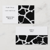 Schwarz-Weiß-Muster Visitenkarte (Vorne/Hinten)
