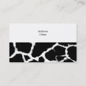 Schwarz-Weiß-Muster Visitenkarte (Rückseite)
