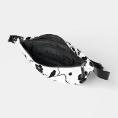 Schwarz-Weiß-Muster Vögel auf Kirschblüten Bauchtasche (Offen)