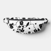 Schwarz-Weiß-Muster Vögel auf Kirschblüten Bauchtasche (Ablage )