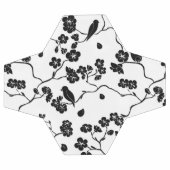 Schwarz-Weiß-Muster Vögel auf Kirschblüten Fußball (Flach)