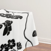 Schwarz-Weiß-Muster Vögel auf Kirschblüten Tischdecke (Beispiel)