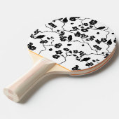 Schwarz-Weiß-Muster Vögel auf Kirschblüten Tischtennis Schläger (Vorderseite)