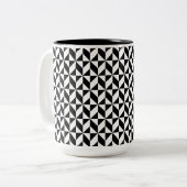 Schwarz-Weiß-Muster Zweifarbige Tasse (Vorderseite Links)