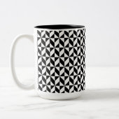 Schwarz-Weiß-Muster Zweifarbige Tasse (Links)