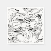 Schwarz-Weiß-Musterpapier Napkins Serviette (Vorderseite)